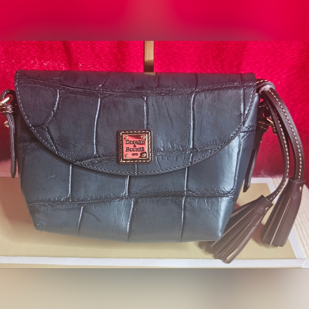 NWT Dooney & Bourke Denison Crossbody Saddle Bag Deep Teal B2DEN2174